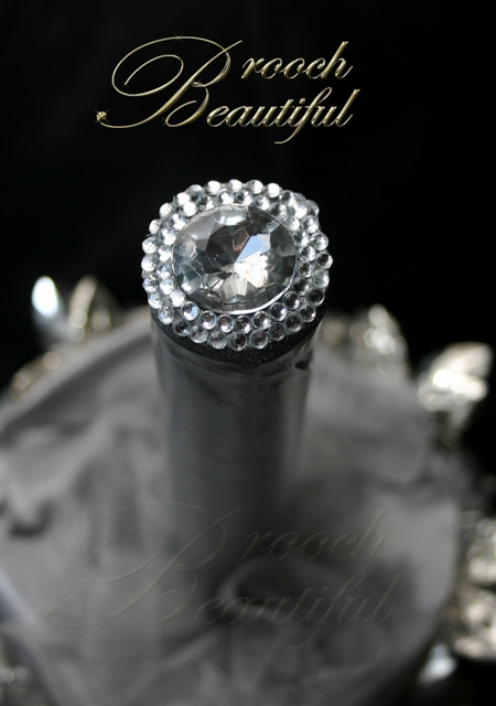 ultra platinum silver bling brooch bouquet web12